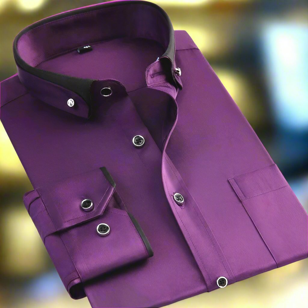 Albert | Camicia di Cotone Classica con Maniche Lunghe