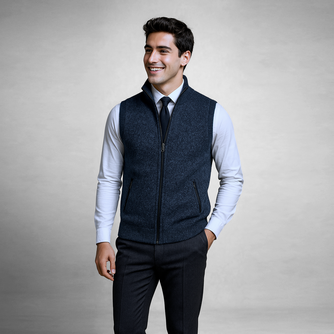 Donato | Gilet con Zip Full-Length