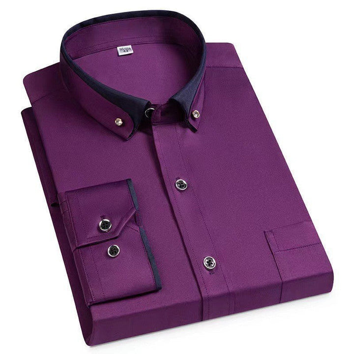 Matteo | Camicia Classica Di Cotone Con Maniche Lunghe