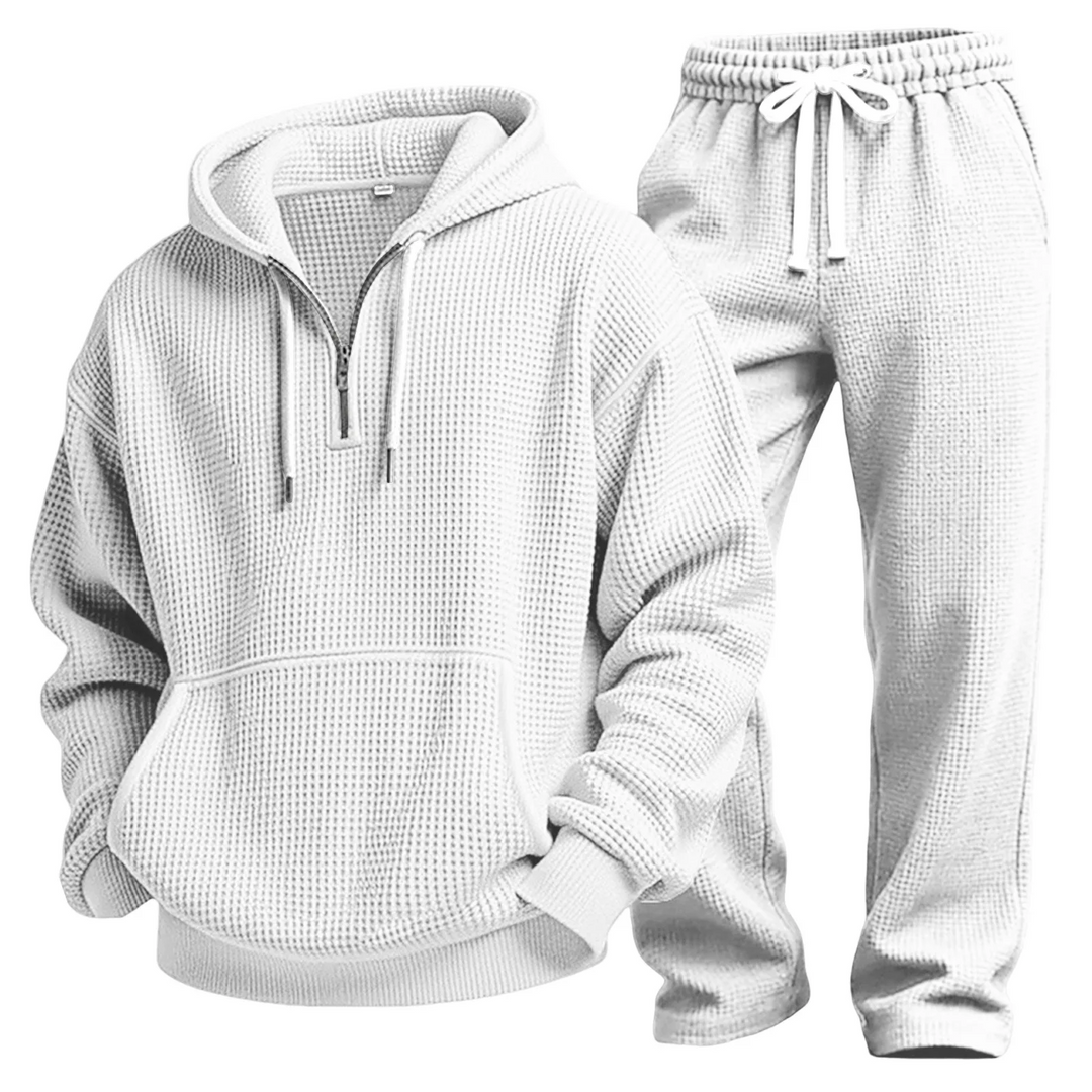 Eamon | Completo di Felpa e Joggers in Tessuto Pieghettato